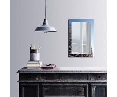 Bonamaison DÃ©coration Murale Impression sur Miroir EncadrÃ© sur Toile, Dimensions: 40 x 60 Cm - ConÃ§u et fabriquÃ© en Turquie