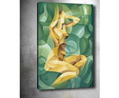 Bonamaison Peinture sur toile, multicolore, 50 x 70 cm - Conçu et fabriqué en Turquie