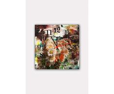 Bonamaison Horloge Murale en MDF, Multicolore, 30 x 30 cm