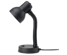 Mathias 3481931 Recky Lampe de Bureau 25 W E14 230 V Noir Métal Diamètre 12 cm Hauteur 27 cm