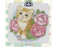 Tuva BoÃ®te Ã coudre en mÃ©tal dÃ©coratif Aida 14 carats DMC en coton avec aiguille, ciseaux, motif