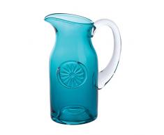 Dartington Cristal Daisy/Bleu Sarcelle Fin Fleur Carafe, Multicolore