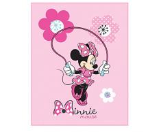 CTI 042130 Minnie Set de 2 Pièces Plaid + Bulles de Gum Coussin Polyester + Coton Rose 40 x 34 x 8 cm