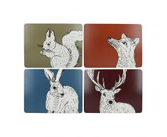 Creative Tops 5234132 Into The Wild écureuil Sets de table, Multicolore