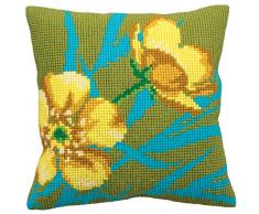 Collection DArt 5138 Bouton dOr Kit de Coussin Gros Trous Coton Multicolore 50 x 45 x 0,1 cm