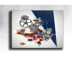 Bonamaison Peinture sur toile, multicolore, 50 x 70 cm - Conçu et fabriqué en Turquie