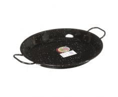 Garcima Poêle à Paella en Acier émaillé La Paella, Acier, Noir, 4 Personas, 30 cm