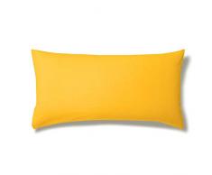 Dormisette Housse de Coussin en Jersey, Coton, Jaune, 40 cm x 60 cm