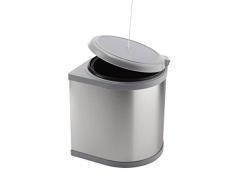 ELLETIPI Ring PPI 606/1 All. Poubelle Automatique de Porte pour Base, Plastique et Aluminium, Gris, 27Â x 27Â x 32Â cm