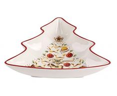 Villeroy & Boch Winter Bakery Delight Petite coupelle en forme de sapin, Porcelaine Premium, Blanc/Rouge/Beige