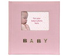 Innova Q9306337 Baby Gingham Album Photo Ã 100 Pochettes Rose 10 x 15 cm