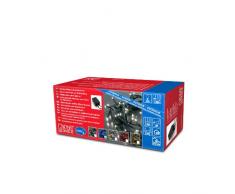 Konstsmide 2083-400 Microlight Guirlande 100 Lampes Bleu + Clignotante + Câble Noir 24 V