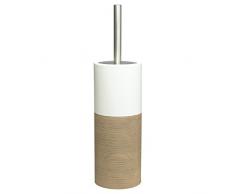 Sealskin Brosse WC Doppio Accessoire de Salle de Bains, Porcelaine, Sable, 10.1 x 10.1 x 38.3 cm