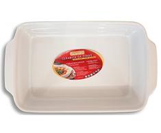 Guardini Ceramica, Plat rectangulaire moyen 30x18 cm, céramique, couleur blanche