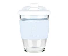 DrinkPod RGC-340/W Tasse à café réutilisable en verre sans BPA â WINTER, BLANC, 340 ML / 12 oz