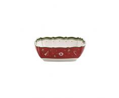 Villeroy & Boch Toys Delight Plat creux carrÃ©, Porcelaine Premium, Blanc/Rouge