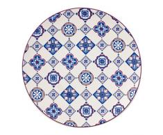 Villeroy & Boch Modern Dining Indigo Caro Plat de service Ã dessert, 21 cm, Porcelaine Premium, Blanc/Bleu