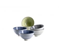 MÃ¤ser 931218 SÃ©rie Alicante Saladier en porcelaine pour 6 personnes Vert/noir/bleu