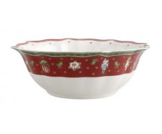 Villeroy & Boch Toys Delight Plat creux, Porcelaine Premium, Blanc/Rouge