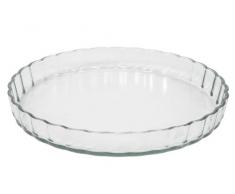 Inconnu 500Â° 392938 500GR Plat A Tarte Rond D27,3XH3,5CM, Verre, Nacre