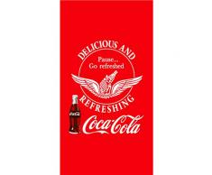 CTI Drap DE Plage 85X160 Coca-COLA Soft, 100% Coton, Rouge