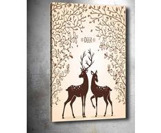 Bonamaison Peinture sur toile, multicolore, 40 x 60 cm - Conçu et fabriqué en Turquie