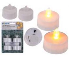 ootb 100835 Bougie à Chauffe-Plat avec LED, Plastique, WeiÃ, 4 cm