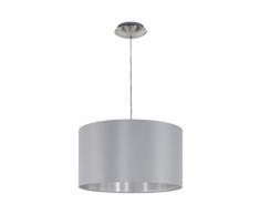 Eglo 31601 Suspension, DiffÃ©rents matÃ©riaux, E27, Argent