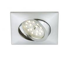 Briloner Leuchten 7210-019 Encastrable LED 230v, plafonnier, Spots,Lampe de Salon, orientable, carré, Plastique, 5 W, Aluminium, 1 pièce