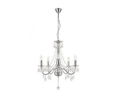 Globo 63129â12,7Â cm WilliamLustre lampe Ã suspension, Chrome/verre, Chrome