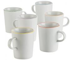 Arzberg Porzellan 2100/70657/3224 Lot de 6 Tasses Cucina Colori