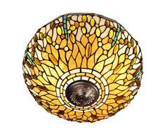 Arte dal mondo dragonfly plafonnier en verre tiffany pD16511 de lartisanat