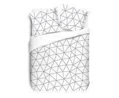 Vision Housse de Couette Hugo 240x220cm avec 2 taies 65x65cm - 100% Coton