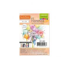 Vaessen Creative Papier Aquarelle Florence Pressé à Chaud A6, Ivoire, 200 GSM, Qualité dartiste, Lisse, 36 Feuilles pour Peindre, Handlettering, Projets dart et Plus