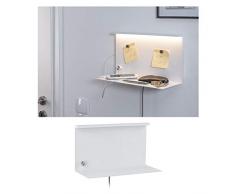 Paulmann 78916 Applique LED Jarina avec étagère INCL. 1x4,5 Watts gradable Lecture Blanc Liseuse Métal Lampe Murale 3000 K, 4.5 W