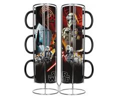 SD Toys Star Wars Set de Tasses, cÃ©ramique, Noir, 12Â cm
