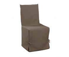 douceur dintérieur housse de chaise nouettes 50x50x50cm essentiel taupe