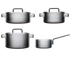 Iittala Lot de 4 casseroles en Acier Inoxydable Argenté 30 cm