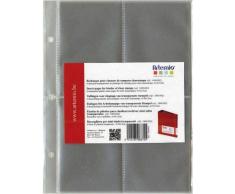 Artemio 18001011 6 Pochettes recharges pour farde de Rangement pour Mini tampons Transparents 18001002, Plastique, Multicolore, 19 x 0,5 x 24 cm