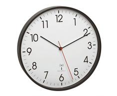 TFA-Dostmann 60.3537.01 Horloge Murale analogique sans Fil avec Cadre en mÃ©tal Noir 305 x 47 mm