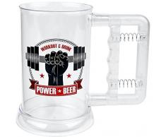 Out of the blue 93/2084 Tasse en Plastique, Power Beer, Transparent, 15 x 15 x 15 cm