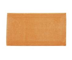 Blanc des Vosges Eponge Unie Tapis de Bain Coton Paprika 50 x 90 cm