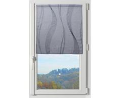 Lovely Casa Essaouira Brise BISE Voilage, Coton, Anthracite, 60 x 60 cm