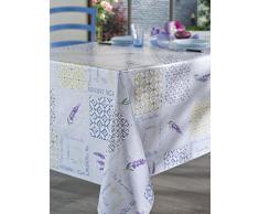 CALITEX CARREAUX DE PROVENCE, Nappe Toile CirÃ©e Rectangulaire, PVC, Gris, 140x200 cm