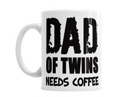 Gift Original Papa de Jumeaux Besoins Café pères Papa Anniversaire Thé Bureau Mug Cadeau