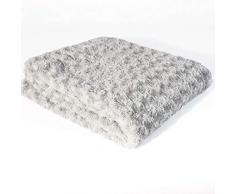 douceur dintÃ©rieur plaid 180x220cm imitation fourrure himalaya gris