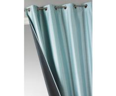 HomeMaison Rideau uni en Shantung occultant 3 Couches, 100% PolyesterÂ , Aqua