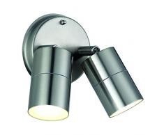 Luceco Applique murale Twin extérieur décoratif GU10, métal, 13 x 16 x 10 cm