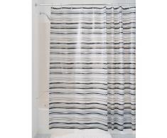 InterDesign 29496EU Rideau de Douche Stripz EVA Noir/Gris 180 x 200 cm