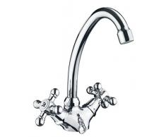 Cornat NO111 291 Nostalgie Robinet 2 poignées pour lavabo Chromé